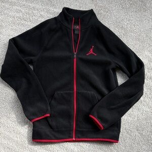 Jordan Kids Black and Red Fleece Jacket